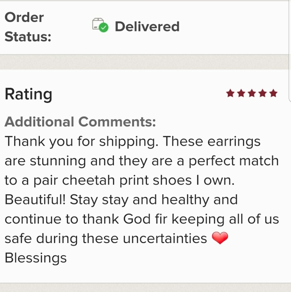 LEOPARD TEAR DROP EARRINGS - Picture 3 of 3